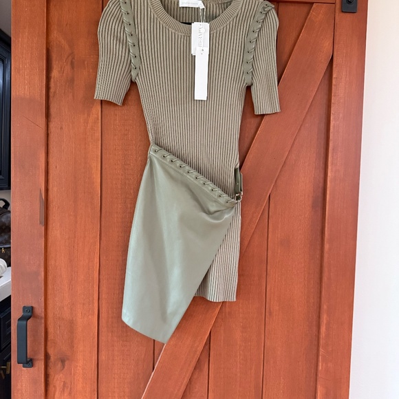 Jonathan Simkhai Intermix Olive Green dress - Picture 3 of 9